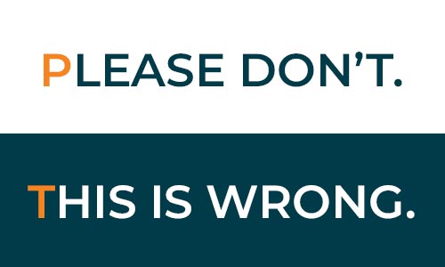 Brand guide: Unforgivable typography sin