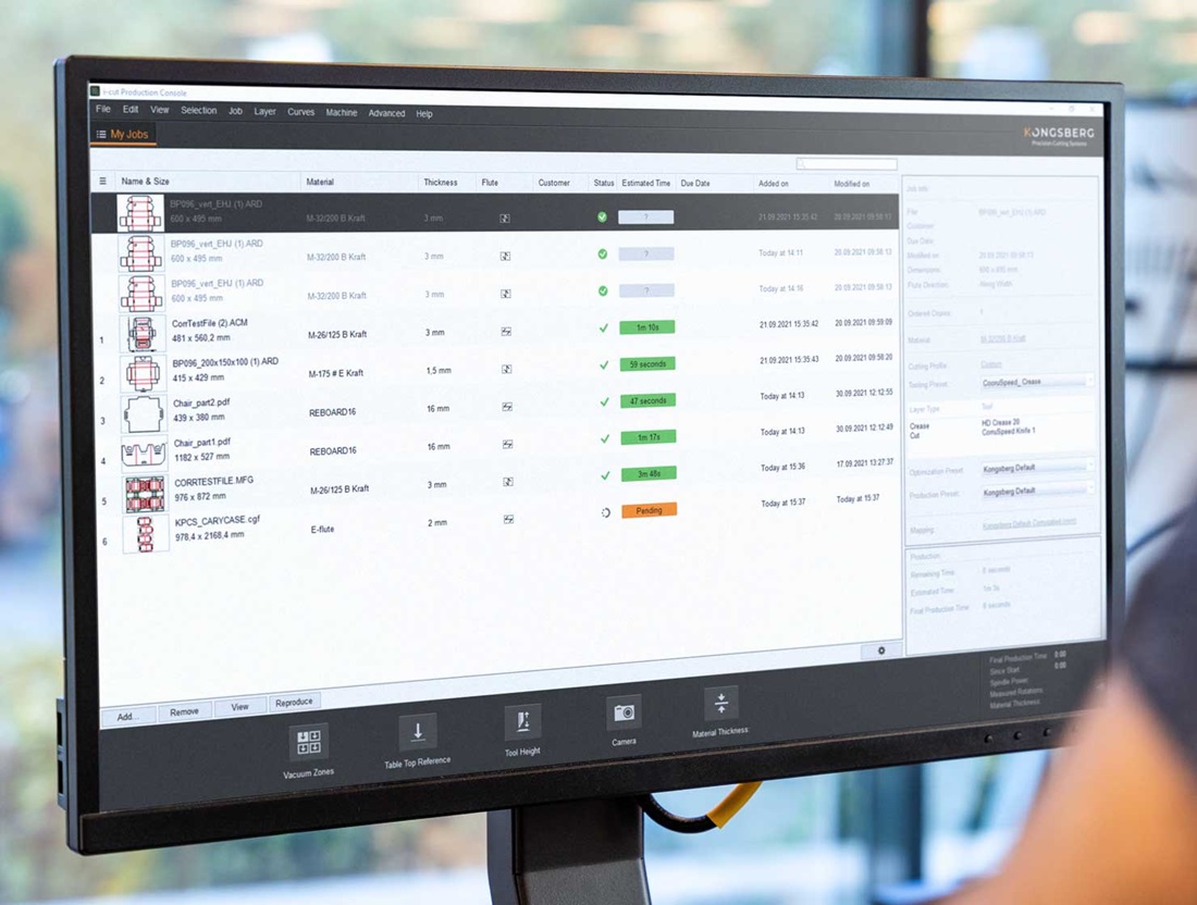i-cut Production Console: plan and track your production